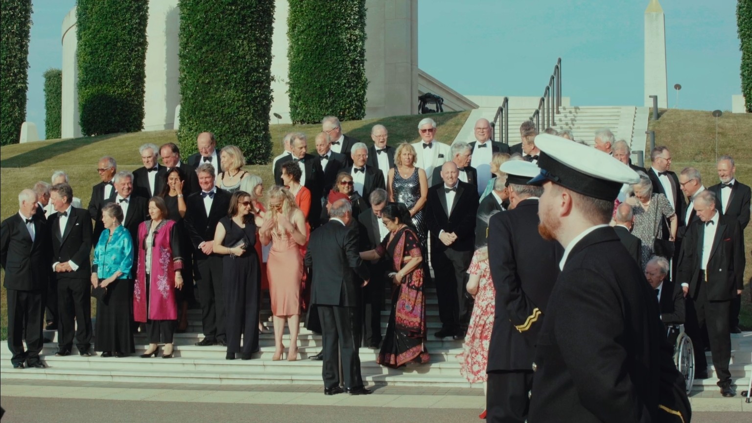 Guests gathered during the retirement event