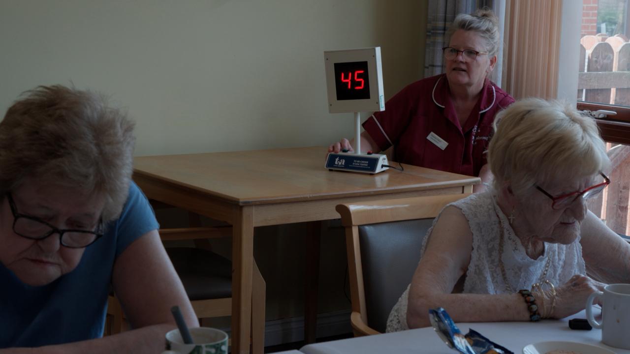 Care-home activity during filming for The ACB Project