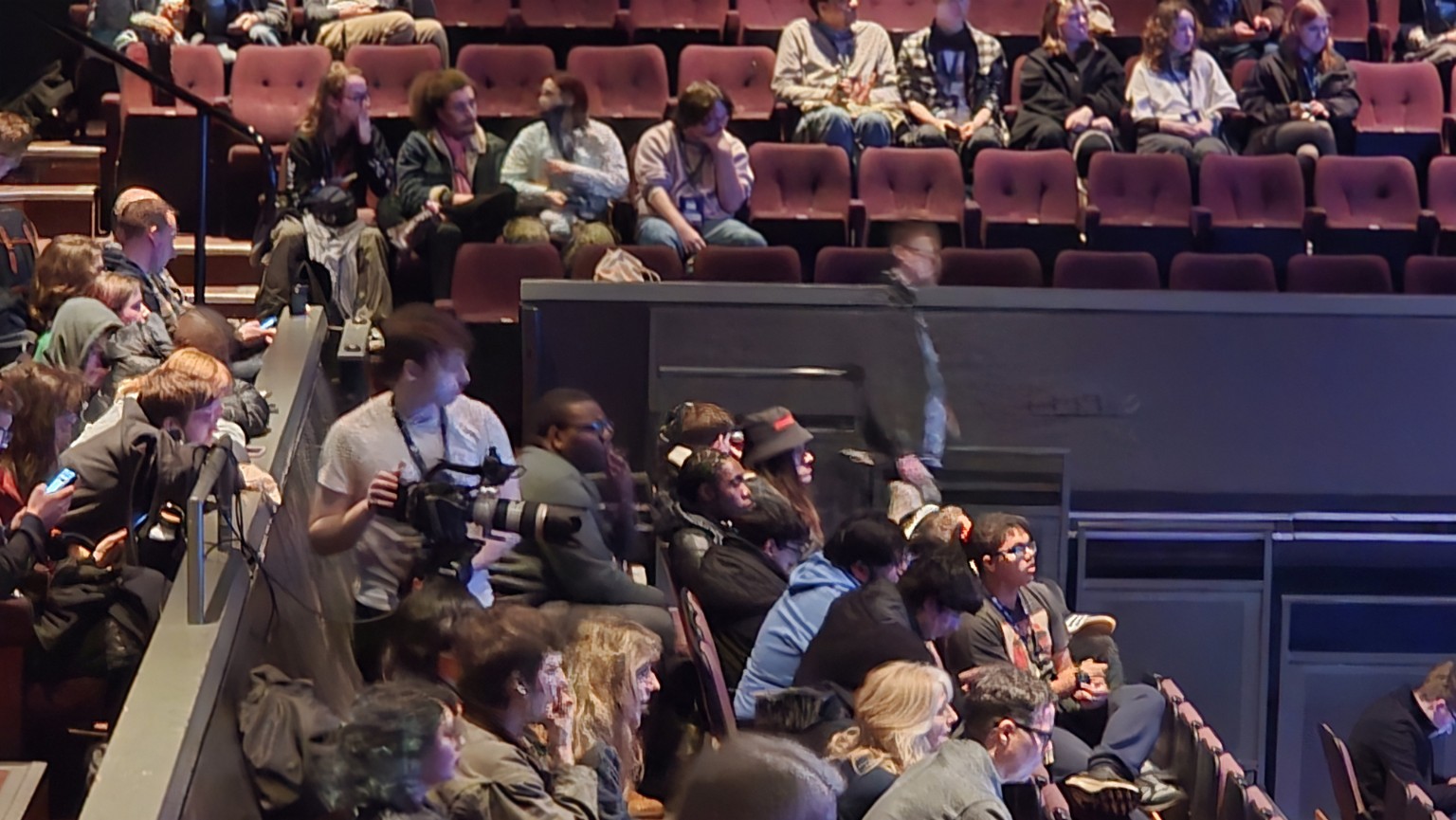 Wide view of the conference audience