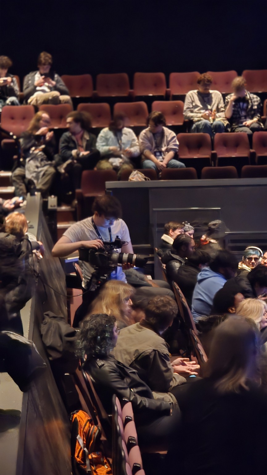 Camera operator in the auditorium