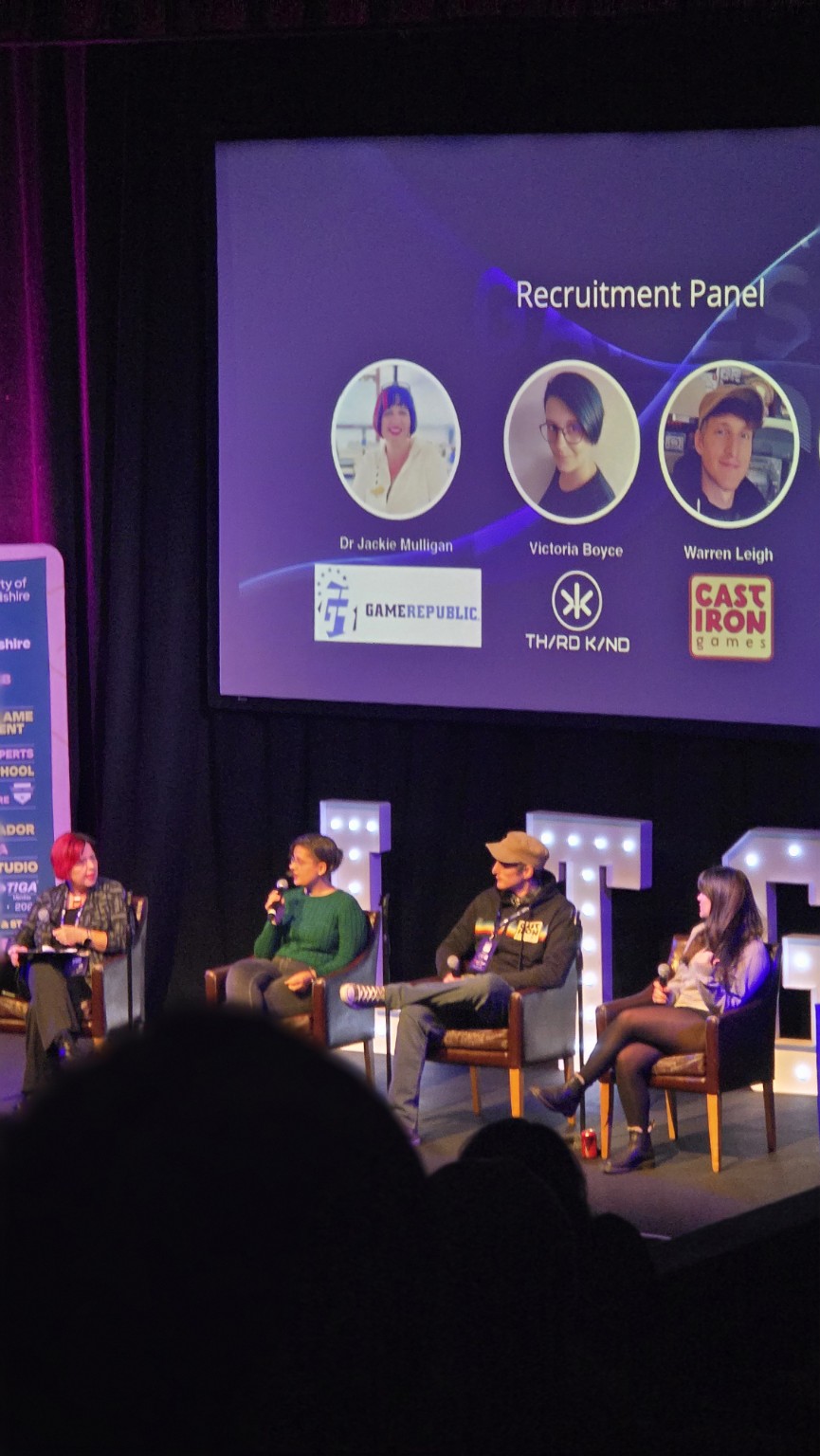 Recruitment panel at the Let's Talk Games Conference