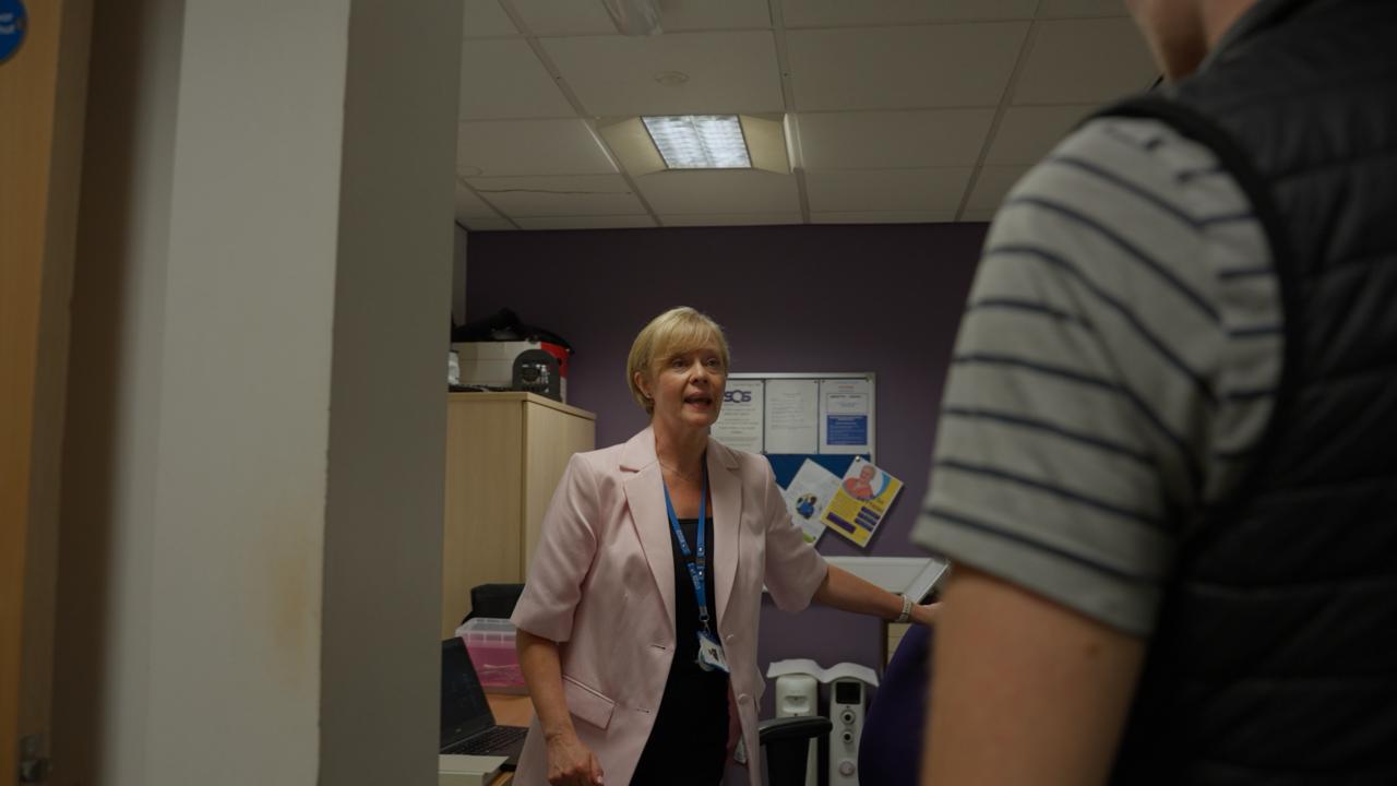Healthcare professional during production of The ACB Project