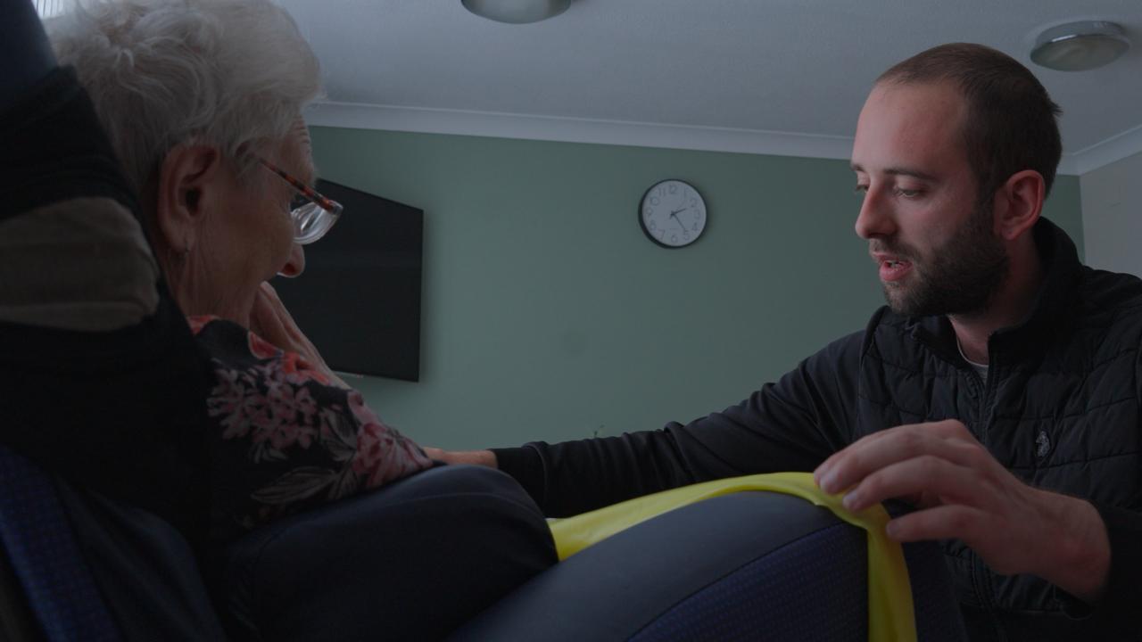 Interview with a care-home resident during The ACB Project