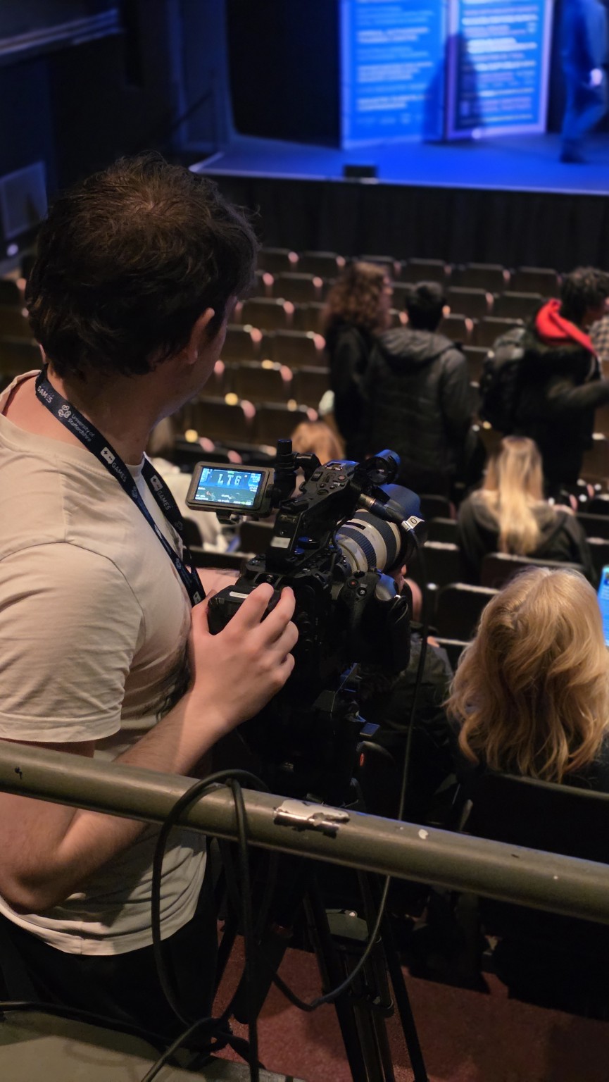 Camera operator at the conference