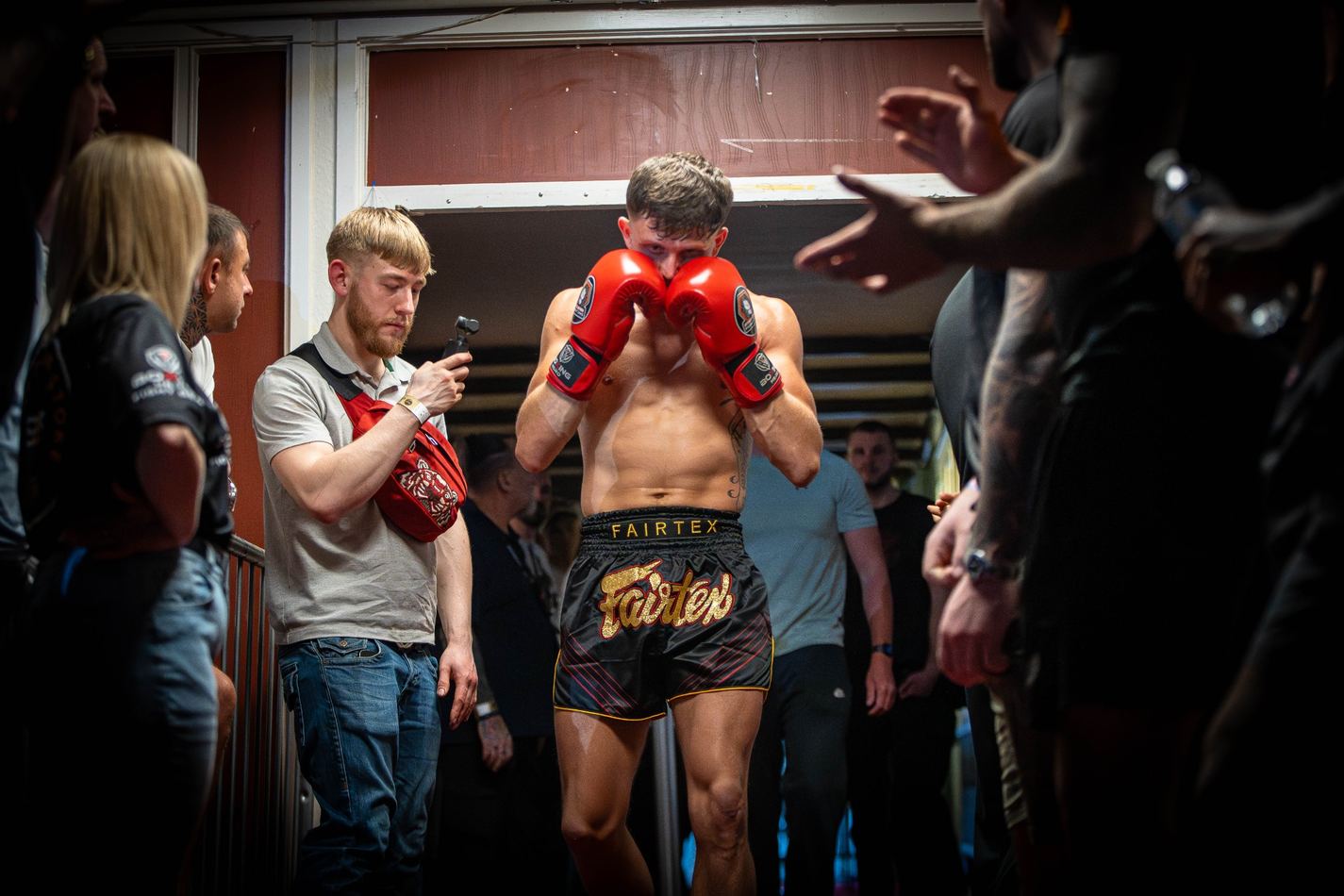 Fighter preparing to enter the event